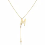 14 Ayar Altın M Harfli Kolye 850