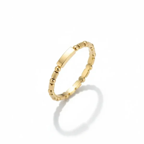 14 Ayar Altın Minimal Sade Yüzük 775