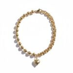 14 Ayar Altın Kalpli Bileklik 991