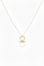 14  Ayar Altın İçi Boş Kalpli Kolye 649