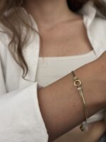 14 Ayar Altın Taşlı Halka Bileklik 1076 - Görsel 2