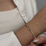 14 Ayar Altın Taşlı Halka Bileklik 1076