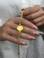 14 Ayar Altın Çeyrekli Bileklik 1067 - Görsel 5