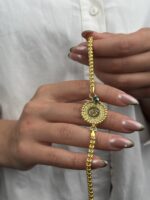 14 Ayar Altın Dorikalı Çeyrekli Bileklik 849 - Görsel 5