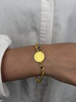 14 Ayar Altın çeyrekli Bileklik 1082 - Görsel 2