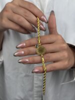 14 Ayar Altın çeyrekli Bileklik 1082 - Görsel 5