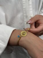 14 Ayar Altın Çeyrekli Bileklik 1068 - Görsel 5