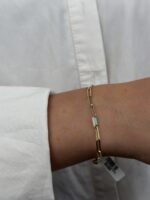 14 Ayar Altın Renkli Taşlı Ataç Bileklik 1070 - Görsel 2