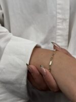 14 Ayar Altın Renkli Taşlı Ataç Bileklik 1070 - Görsel 4