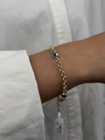 14 Ayar Altın Nazar Boncuklu Bileklik 987 - Görsel 2