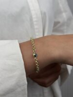 14 Ayar Altın Nazar Boncuklu Bileklik 987