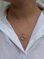 14 Ayar Altın  Ay Yıldızlı Kolye Ucu 507 - Görsel 2