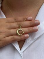 14 Ayar Altın  Ay Yıldızlı Kolye Ucu 507 - Görsel 3