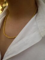 14 Ayar Altın 60 cm Burgu Zincir Kolye 321 - Görsel 4