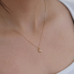 14 Ayar Altın Taşlı Oval Kolye 86