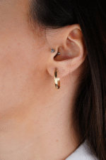 14 Ayar Altın Halka Küpe 649 - Görsel 2