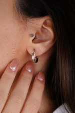 14 Ayar Altın Halka Küpe 659