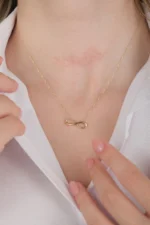 14 Ayar Altın Sonsuzluk Kolye