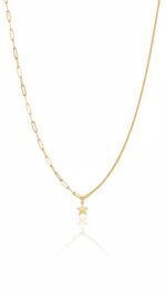 14 Ayar Altın Ataç Zincirli Yıldız Kolye