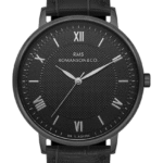 GR.1.AG1394.16 Deri Kordonlu Siyah Erkek Kol Saati