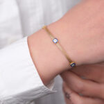 14 Ayar Altın Nazar Boncuklu Göz Bileklik 1063