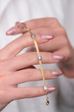 14 Ayar Altın Nazar Boncuklu Göz Bileklik 1063 - Görsel 4