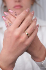 14 Ayar Altın Mini Dorikalı Yüzük 556 - Görsel 4