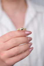 14 Ayar Altın Mini Dorikalı Yüzük 556 - Görsel 5