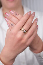 14 Ayar Altın Çiçek Desenli Yüzük 661 - Görsel 5