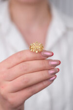 14 Ayar Altın Fantezi Desenli Yüzük 659 - Görsel 7