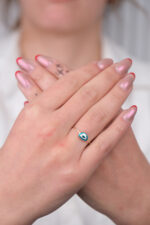 14 Ayar Altın Minimal Göz Hediyelik Yüzük 1017 - Görsel 4