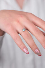 14 Ayar Altın Minimal Göz Hediyelik Yüzük 1016 - Görsel 2