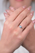 14 Ayar Altın Minimal Göz Hediyelik Yüzük 1016 - Görsel 4