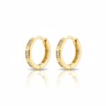 14 Ayar Altın Taşlı Halka Küpe 1183