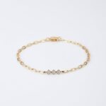 14 Ayar Altın Minimal Taşlı Üçgen Şekilli Bileklik 1071